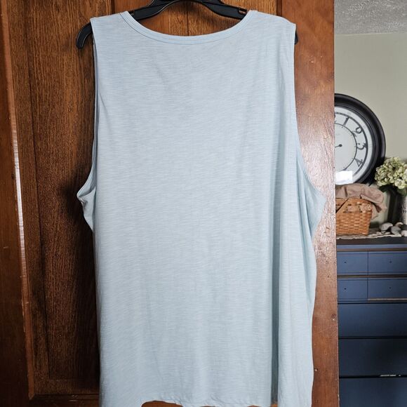 Maurices NWT Blue V‑Neck Tank Top Women’s Soft Rib Knit Sleeveless 4X Plus Size - Picture 2 of 6